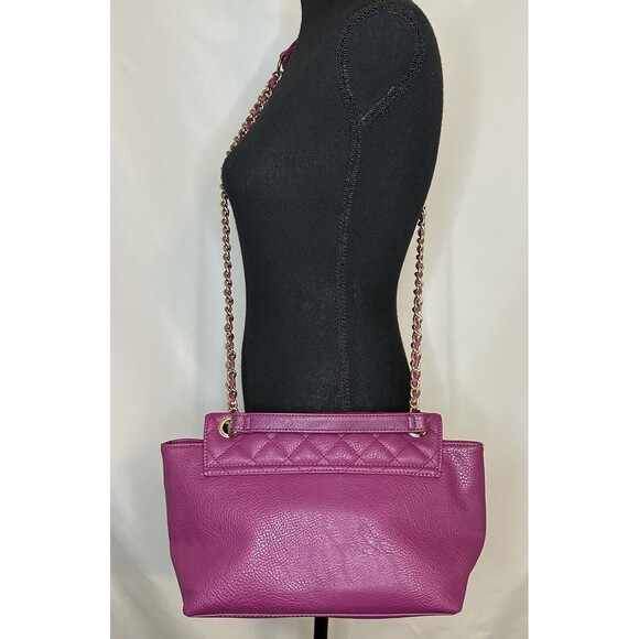 KENNETH COLE REACTION Berry Fuchsia Chain Colorful‎ Crossbody Purse - Picture 15 of 15